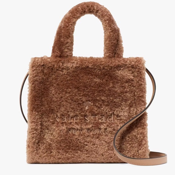 kate spade Handbags - Kate Spade Tan Faux Fur Tote, NWT
